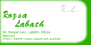 rozsa labath business card