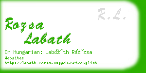 rozsa labath business card